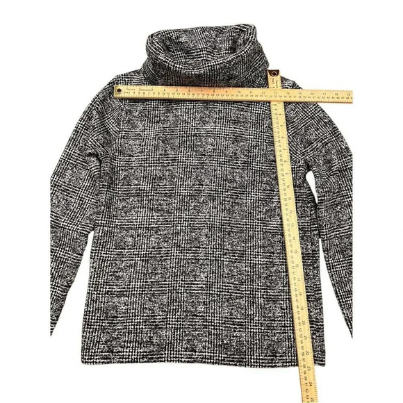 J. Crew Factory Funnel Neck Fleece Lined Pullover Sweater Plaid XS h1549 - Picture 8 of 15